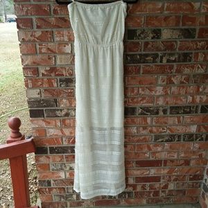 Cream colored floral lace dress